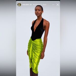 Beautiful velvet halter and sequence skirt holiday dress